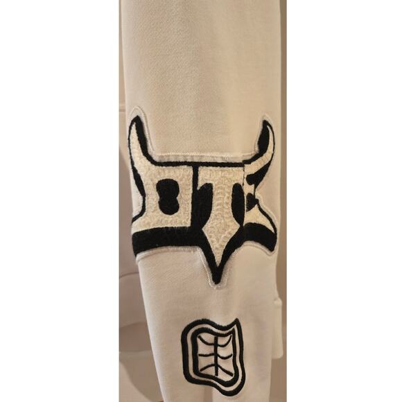 Rolling Loud Gold Hearts Hoodie Sweatshirt White Blue Mens Small Pockets Cotton - Picture 4 of 12